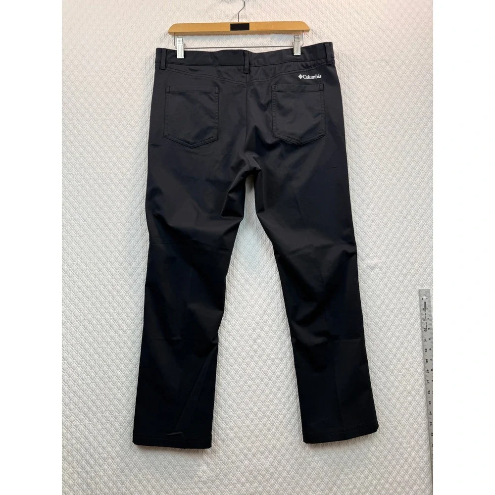 Columbia Golf Mens 34x29 Black Performance 5-Pocket Straight Leg‎ Pants Gorpcore